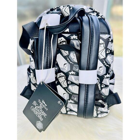 *NEW EXCLUSIVE* Loungefly Nightmare Before Christmas Coffin AOP Mini Backpack - Picture 4 of 10